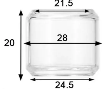 [9967] eLeaf Ello Duro convex Glass tube 4ml.