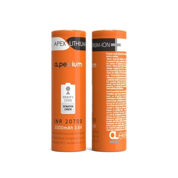 Apexium INR 20700 3000mAh 3.6V