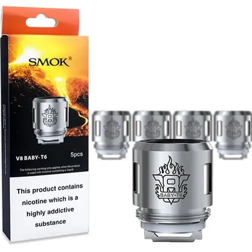[6114] SMOK V8 Baby-T6 Sextuple Coil - 5pcs